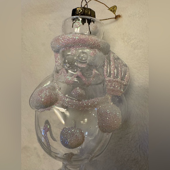 New Set Of 2 Rare Vintage Handblown Clear Glass Unique Christmas Tree Ornaments - Picture 12 of 14